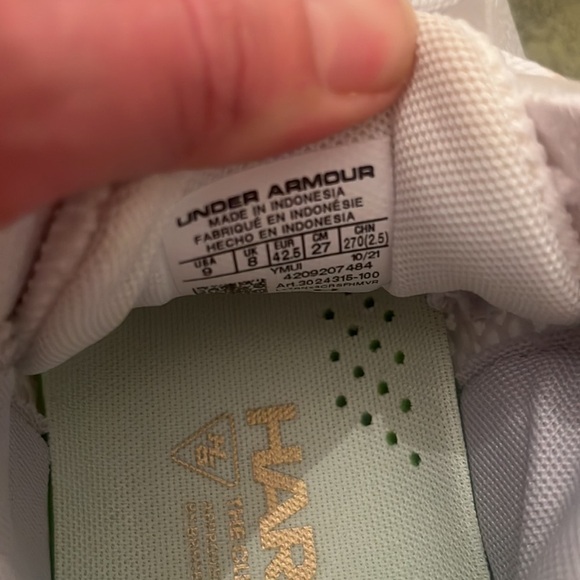 Under Armour Mens Harper 6 Low ST Baseball Cleats white gold size 9 brand new - Picture 8 of 8